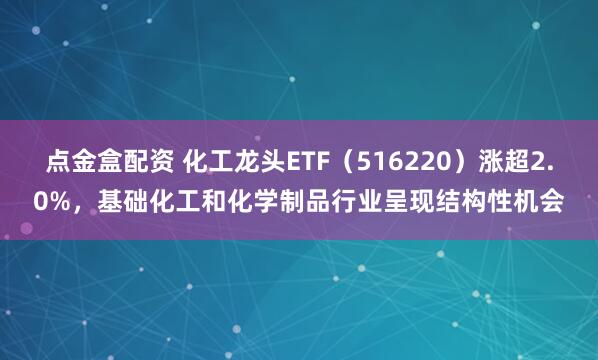 点金盒配资 化工龙头ETF（516220）涨超2.0%，基础化工和化学制品行业呈现结构性机会